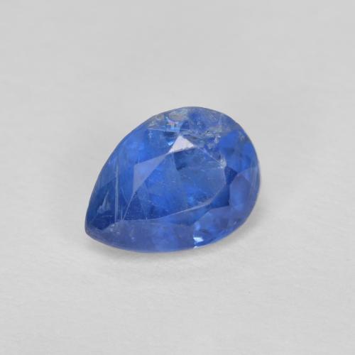 0.96캐럿 천연 딥 블루 카이아나이트, 배 모양, 6.8×5.1 mm, SI