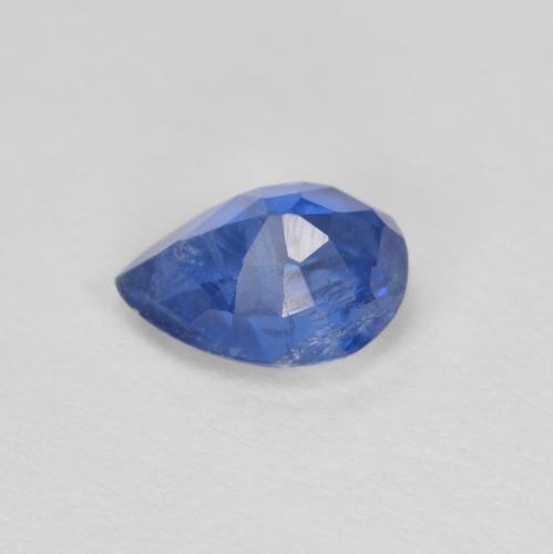 0.96캐럿 천연 딥 블루 카이아나이트, 배 모양, 6.8×5.1 mm, SI