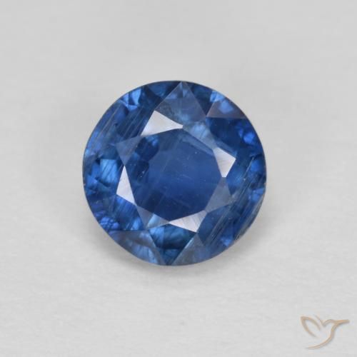1.02ct 자연스러운 네이비 블루 카이아나이트, 둥근, VS-SI