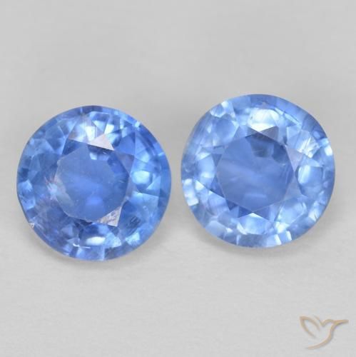 1.24캐럿 천연 베이비 블루 카이아나이트 보석, 라운드 컷, 5.20 mm, VS-SI