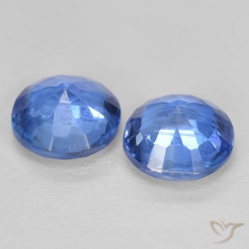 1.24캐럿 천연 베이비 블루 카이아나이트 보석, 라운드 컷, 5.20 mm, VS-SI