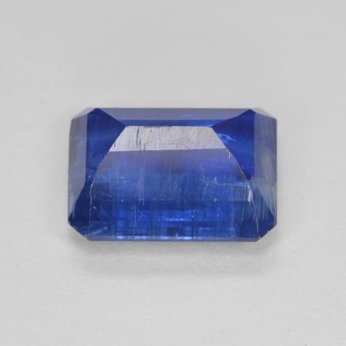 2.87캐럿 천연 다크 블루 카이아나이트, 에메랄드 컷, 9.4×7.5 mm, SI