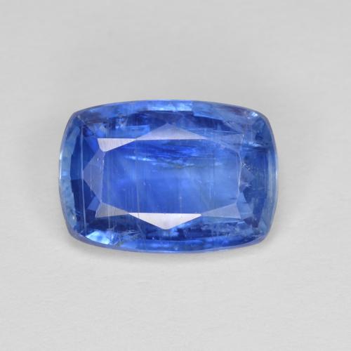3.02캐럿 천연 딥 애저 블루 카이아나이트, 쿠션 컷, 10.7×7.5 mm, SI