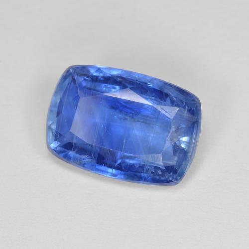 3.02캐럿 천연 딥 애저 블루 카이아나이트, 쿠션 컷, 10.7×7.5 mm, SI