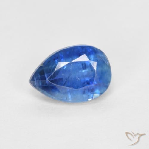 0.89ct 자연스러운 밝은 파란색 카이아나이트, 배 모양, SI