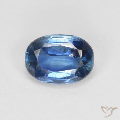 1.18ct 자연스러운 네이비 블루 카이아나이트, 타원형, SI