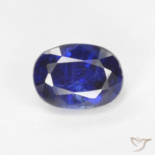 1.34ct 자연스러운 로얄 블루 카이아나이트, 타원형, SI