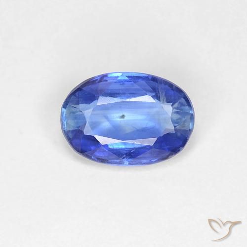 0.89ct 자연스러운 미디엄 네이비 블루 카이아나이트, 타원형, VS