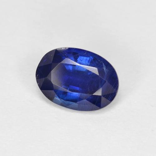0.98캐럿 천연 로열 블루 카이아나이트, 타원형 컷, 7×5.1 mm, VS