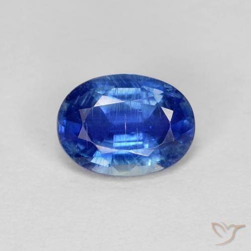 1.02ct 자연스러운 네이비 블루 카이아나이트, 타원형, VS