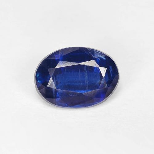 1.05캐럿 천연 강렬한 네이비 블루 카이아나이트, 타원형 컷, 7.1×5.2 mm, VS