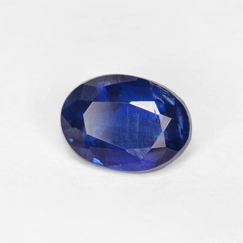 1.05캐럿 천연 강렬한 네이비 블루 카이아나이트, 타원형 컷, 7.1×5.2 mm, VS