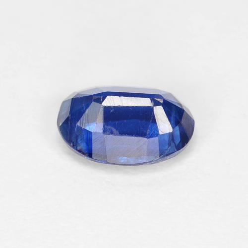 1.05캐럿 천연 강렬한 네이비 블루 카이아나이트, 타원형 컷, 7.1×5.2 mm, VS