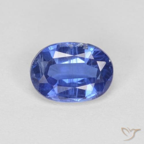 1.11ct 자연스러운 트루 블루 카이아나이트, 타원형, VS-SI