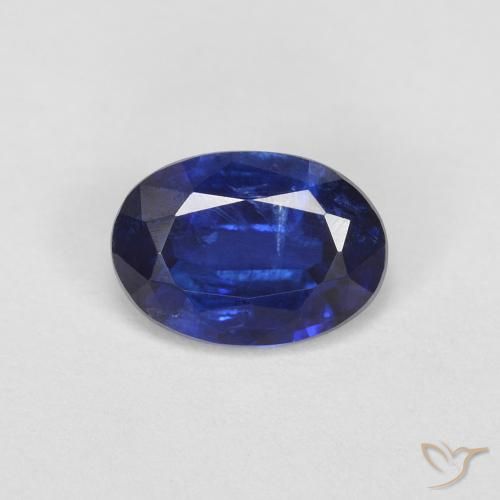 0.88ct 자연스러운 강렬한 네이비 블루 카이아나이트, 타원형, VS-SI