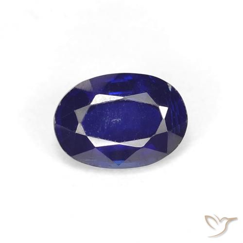 0.99ct 자연스러운 진한 파란색 카이아나이트, 타원형, VS