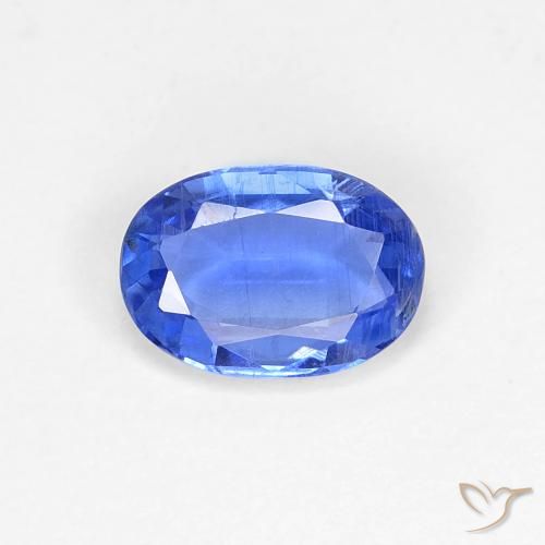 0.84ct 자연스러운 딥 애저 블루 카이아나이트, 타원형, VS