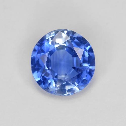 0.80캐럿 천연 딥 애저 블루 카이아나이트, 라운드 컷, 6.00 mm, VS-SI