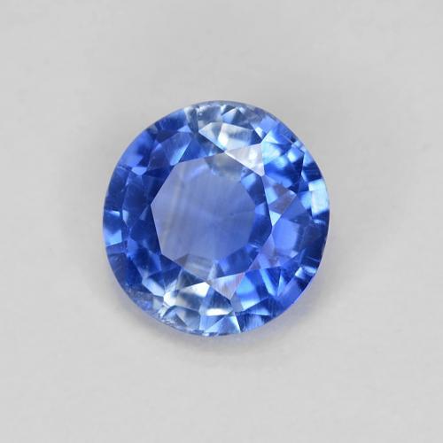 0.80캐럿 천연 딥 애저 블루 카이아나이트, 라운드 컷, 6.00 mm, VS-SI
