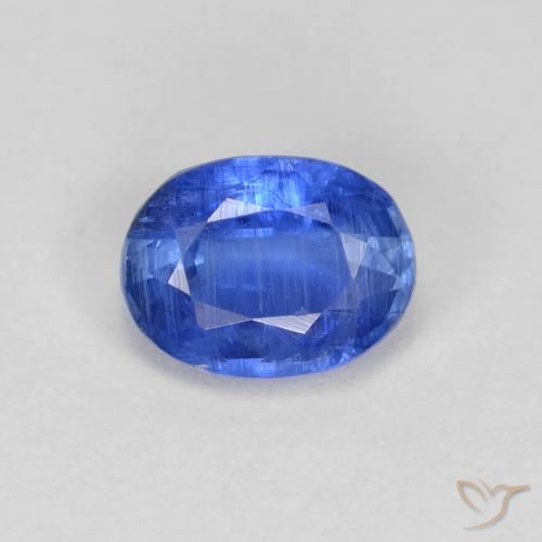 1.09ct 자연스러운 진한 파랑 카이아나이트, 타원형, SI