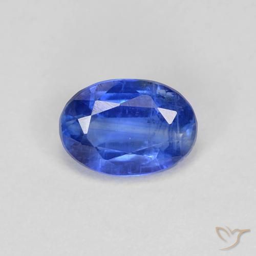 0.99ct 자연스러운 진한 파랑 카이아나이트, 타원형, SI
