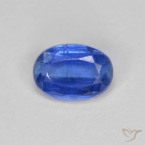 1.06ct 자연스러운 진한 파랑 카이아나이트, 타원형, SI