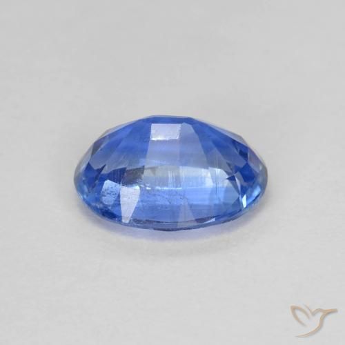 1.60캐럿 천연 딥 블루 카이아나이트, 타원형 컷, 8.2×6.1 mm, VS-SI