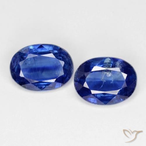 2.93캐럿 천연 다크 블루 카이아나이트 보석, 타원형 컷, 8.2×6.1 mm, SI