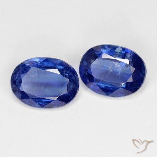2.93캐럿 천연 다크 블루 카이아나이트 보석, 타원형 컷, 8.2×6.1 mm, SI