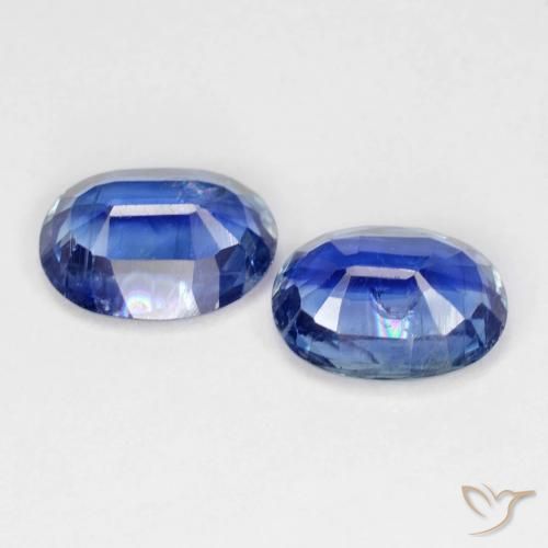2.93캐럿 천연 다크 블루 카이아나이트 보석, 타원형 컷, 8.2×6.1 mm, SI