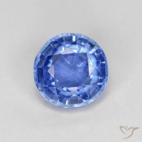 0.94캐럿 천연 딥 애저 블루 카이아나이트, 라운드 컷, 5.74 mm, VS-SI