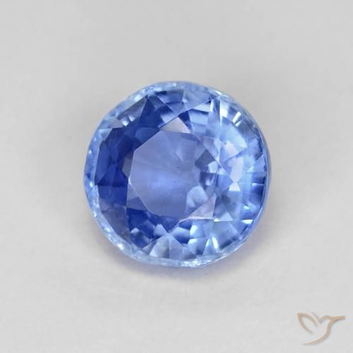 0.94캐럿 천연 딥 애저 블루 카이아나이트, 라운드 컷, 5.74 mm, VS-SI