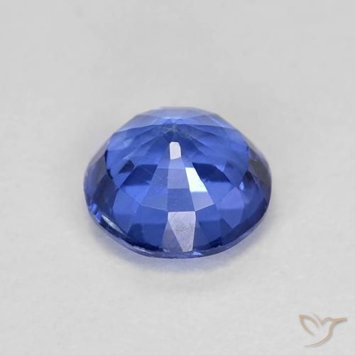 0.94캐럿 천연 딥 애저 블루 카이아나이트, 라운드 컷, 5.74 mm, VS-SI