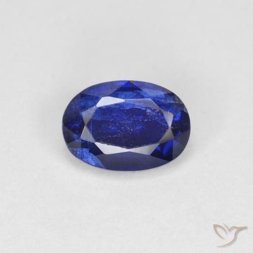 1.12ct 자연스러운 진한 파란색 카이아나이트, 타원형, VS-SI