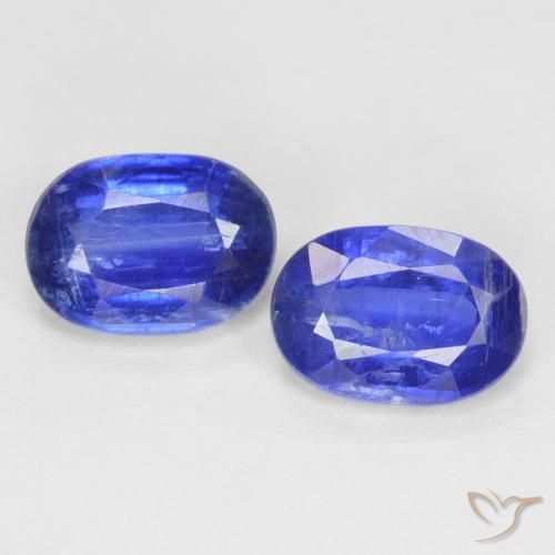 2.01캐럿 천연 다크 블루 카이아나이트 보석, 타원형 컷, 7.1×4.9 mm, SI