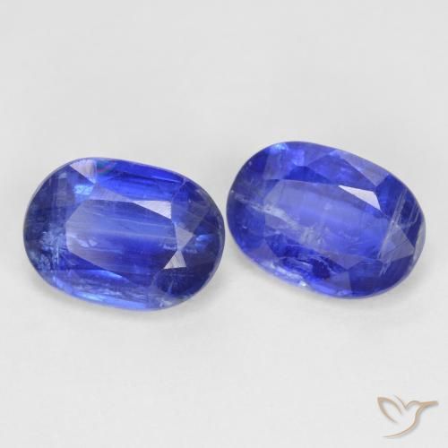 2.01캐럿 천연 다크 블루 카이아나이트 보석, 타원형 컷, 7.1×4.9 mm, SI