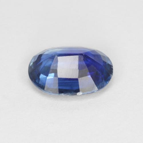 1.36캐럿 천연 딥 블루 카이아나이트, 타원형 컷, 8.1×6.1 mm, VS