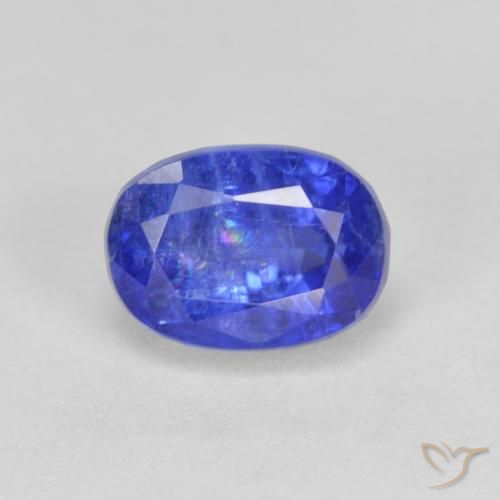1.64ct 자연스러운 밝은 파란색 카이아나이트, 타원형, SI