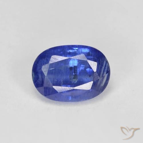 1.44ct 자연스러운 진한 파랑 카이아나이트, 타원형, SI
