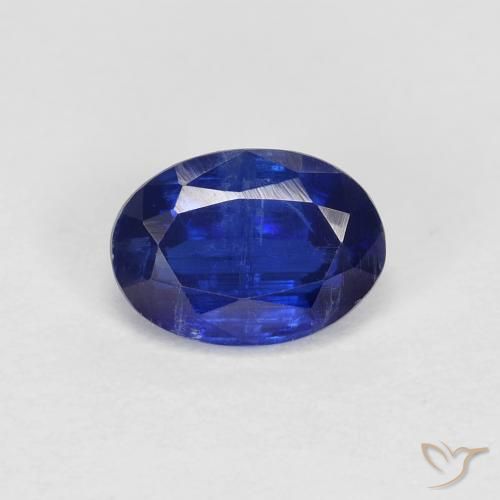 1.02ct 자연스러운 강렬한 네이비 블루 카이아나이트, 타원형, VS-SI