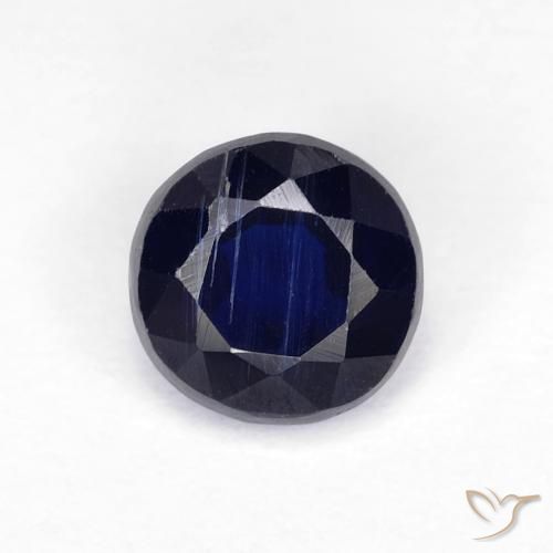 1.31ct 자연스러운 네이비 블루 카이아나이트, 둥근, VS-SI