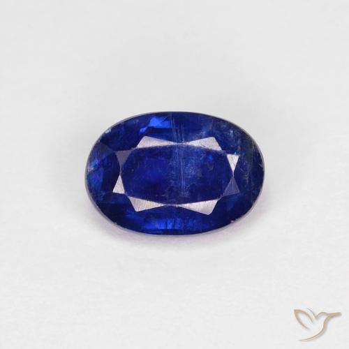 0.98ct 자연스러운 강렬한 네이비 블루 카이아나이트, 타원형, VS-SI