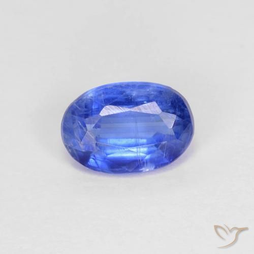 0.91ct 자연스러운 딥 애저 블루 카이아나이트, 타원형, SI
