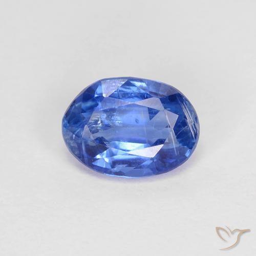 1.00ct 자연스러운 딥 애저 블루 카이아나이트, 타원형, SI