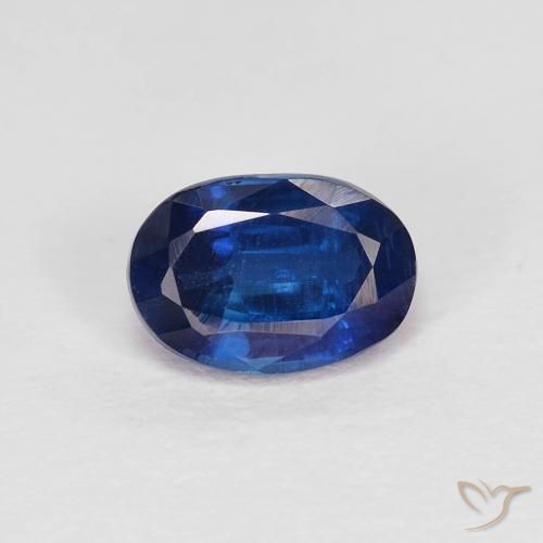 1.08ct 자연스러운 네이비 블루 카이아나이트, 타원형, VS-SI