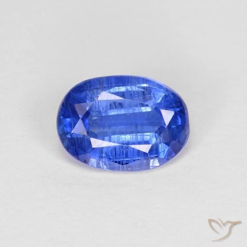 0.97ct 자연스러운 딥 애저 블루 카이아나이트, 타원형, SI