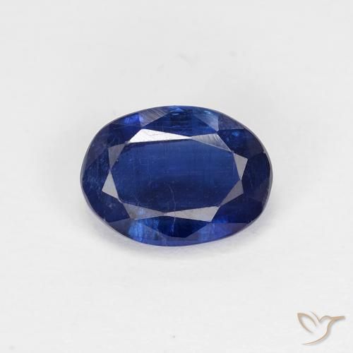 1.08ct 자연스러운 네이비 블루 카이아나이트, 타원형, VS-SI