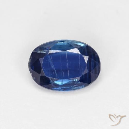 0.99ct 자연스러운 네이비 블루 카이아나이트, 타원형, VS-SI