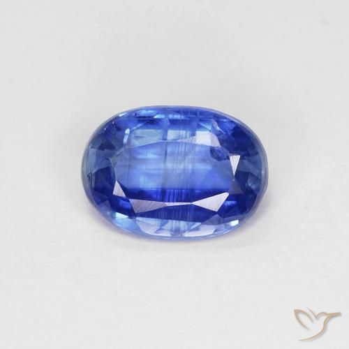 0.89ct 자연스러운 딥 애저 블루 카이아나이트, 타원형, VS-SI