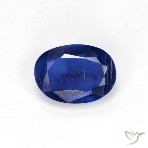 1.05ct 자연스러운 강렬한 네이비 블루 카이아나이트, 타원형, VS-SI